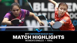 Hina Hayata vs Adriana Diaz | WS Final | WTT Contender Muscat 2023