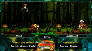 V0oid vs Antilles58 - Donkey Kong Country 2 Any % Tournament 2016