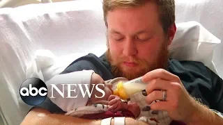 Woman who's 39 weeks pregnant saves husband's life