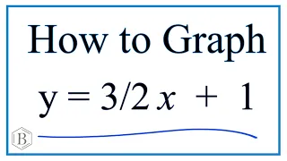 How to Graph y = 3/2 x+ 1