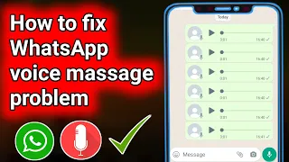 How to fix WhatsApp voice massage problem .How to solve WhatsApp 1second voice record problem