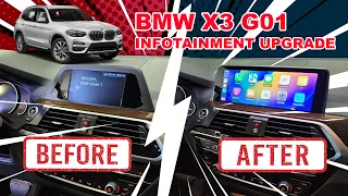 INFOTAINMENT UPGRADE for 2018 BMW X3 G01 ANDROID Screen Apple CarPlay Android Auto Google Maps Waze