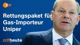 Bund steigt mit 30 Prozent bei Uniper ein: PK mit Kanzler Scholz zur Rettung des Gasimporteurs