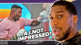 Anthony Joshua REACTS to Francis Ngannou workout; NOT IMPRESSED!