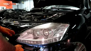 2006-2013 Mercedes-Benz S-Class W221 S550 V8 Headlight Assembly and Headlight Replacement