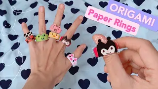 CÁCH LÀM NHẪN BẰNG GIẤY - XU HƯỚNG NHẪN ĐÁT SÉT TỰ KHÔ | Paper Rings - Origami