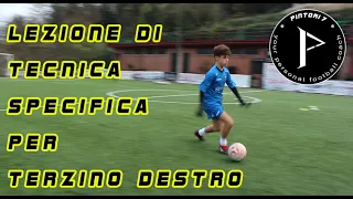 Lezione di tecnica specifica per terzino destro