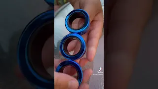 Magnetic Fidget Rings - Mobius Blue Rings #fidgets #shorts