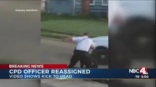 Video shows Columbus police officer kicking suspect in the head