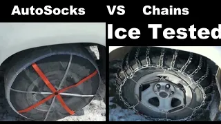 AutoSocks VS Tire Chains Ice Tested