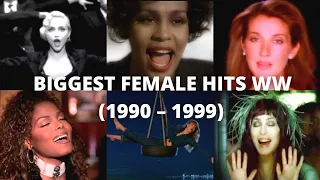 Biggest Female Hits WW (1990 – 1999)