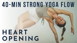 40-Minute Strong Yoga Flow: Heart Opening | Meghan Currie Yoga 🌶🌶