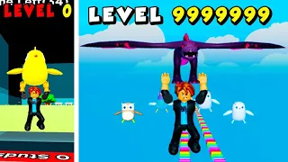 PEGUEI O MAIOR DRAGÃO E CONSEGUI VOAR 999999 METROS DE ALTURA!  NO (ROBLOX - FLAPPY BIRD RACE)