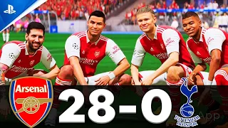 FIFA 23 - MESSI, RONALDO, MBAPPE, NEYMAR, ALL STARS | ARSENAL 28-0 SPURS | UCL FINAL