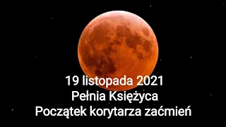 🌕PEŁNIA KSIĘŻYCA 19.11.2021- prognoza. Początek korytarza zaćmień 🌔🌕🌖