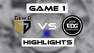 GEN VS EDG | Semifinals GAME 1 | Worlds 2021 | Highlights