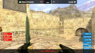 Na`Vi vs. LIONS @ dust2 map 1