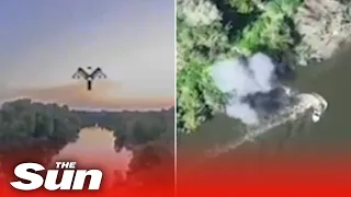 Ukrainian special forces destroy Russian boats with kamikaze drones near Kherson