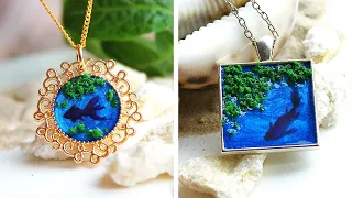 DIY Miniature in pendants made out of an UV resin | Amazing DIY Jewelry | uv resin jewelry