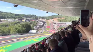 Eau Rouge / Raidillon F1 2022 Gold 3 view at Spa Francorchamps. Max Verstappen wins.