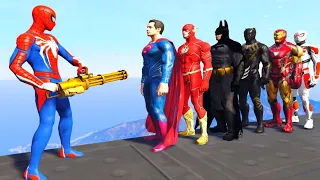 GTA 5 Epic Ragdoll Spiderman vs DCsuperman funny moment jump/fail EP#78 (euphoriaphysics)#cartoon