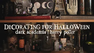 decorating for halloween 2021 | harry potter + dark academia