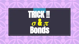 Trick to find sigma & pi bonds || #shorts