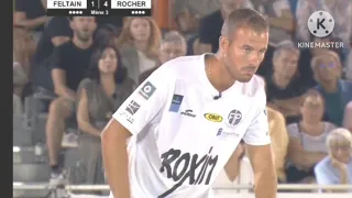 pétanque 2023-péquipe Rocher contre équipe Feltain,la final de l'international de pétanque d'ajccio.