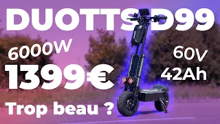 Duotts D99 - Moins de 1400€ pour un monstre de 6000W en 60V 42Ah, intéressant ?