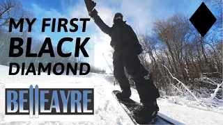 My First Black Diamond! Intermediate Snowboarder