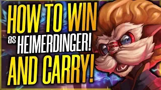 HOW TO WIN EVERY GAME WITH HEIMERDINGER IN SEASON 9! | BIG BRAIN BUILD? - League of Legends