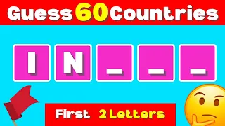 Guess The Countries from the first 2 letters | Guess quiz | quiz