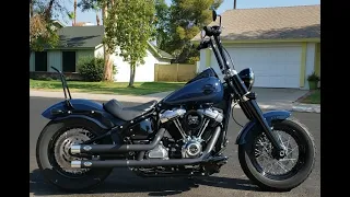 Riding with a lowered rear shock - Harley Softail Slim