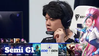 EDG vs GEN - Game 1 | Semi Finals S11 LoL Worlds 2021 | Edward Gaming vs Gen.G - G1 full game