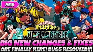 *BIG NEW CHANGES & FIXES ARE FINALLY HERE!* PAINFUL BUGS RESOLVED! WHAT'S NEW? (My Hero Ultra Rumble