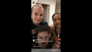 Danielle Savre Instagram LIVE with cast and friends