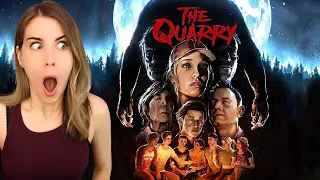 THIS HORROR GAME IS TOO STRESSFUL! - The Quarry - Part 1