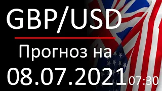 Курс доллара Gbp Usd. Прогноз форекс 08.07.2021, 07:30. Forex. Трейдинг с нуля.