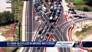 Deadly crash involving wrong-way driver shuts down I-4 ramp at new interchange