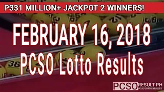 PCSO Lotto Results Today February 16, 2018 (6/58, 6/45, 4D, Swertres, STL & EZ2)