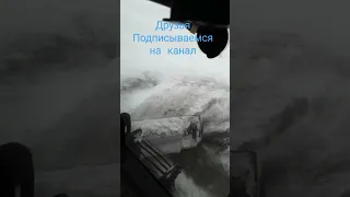 Чистим снежок❄🌬🌨Работенка💪Автогрейдер John Deere 772G