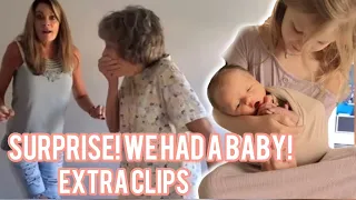 Having a baby and not telling our family. SURPRISE. Extra clips of the hospital. Rainbow baby.