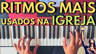 RITMOS e BATIDAS no TECLADO mais Usados para (TOCAR NA IGREJA) hinos gospel)) Acompanhamento FÁCIL