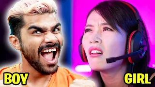 Girl Streamer Vs Boy Streamer ( RAGE MOMENT) || Ft. @shreemanlegendliveofficial Live Stream Moments