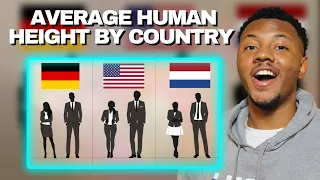 AMERICAN REACT To Average Human Height by Country (2020) | Height Comparison