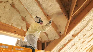 ICF Mountain Homestead: Insulating with Open Cell Spray Foam