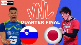 VNL Live: Japan vs Slovenia | Men's Volleyball Quarter Finals Live Scoreboard