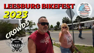 Day 1 Leesburg BikeFest 2023 Main Street Crowds #harleydavidson #bikefest #bikerally