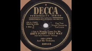 Ted Lewis  " She's Funny That Way "  1938