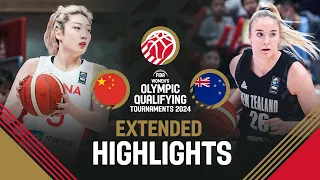 China 🇨🇳 v New Zealand 🇳🇿 | Extended Highlights | FIBA Women's OQT 2024